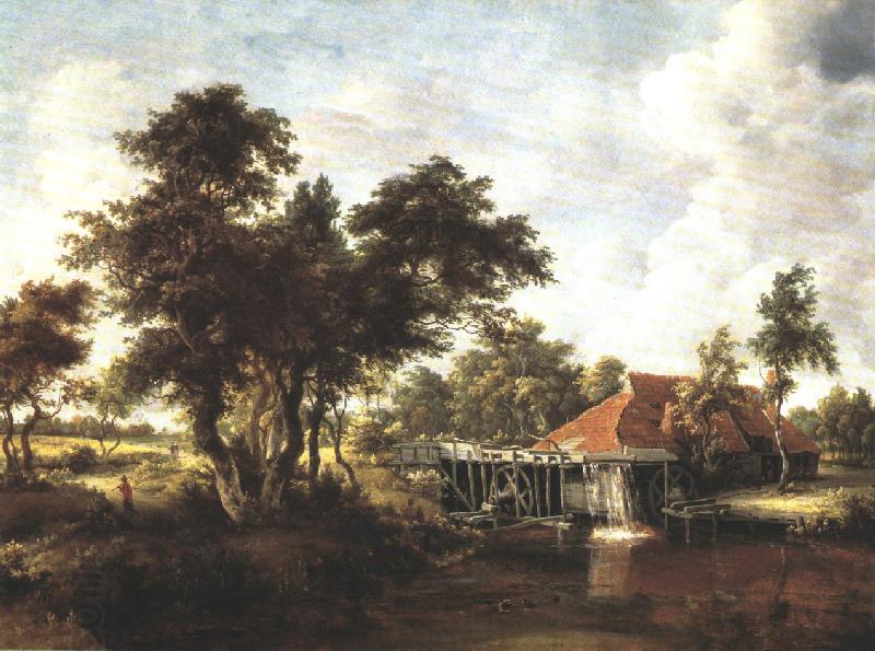 HOBBEMA, Meyndert Wooded Landscape with Water Mill wf China oil painting art